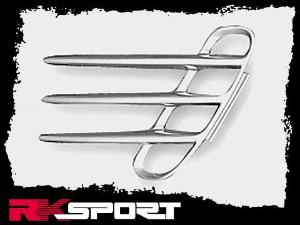 97-04 Chevy Corvette RK Sport Fender Inserts, Unpainted Gills