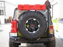 1987-1995 Jeep Wrangler, 1997-2006 Jeep Wrangler, 2007-Up Jeep Wrangler Rock-Slide EZ Rack Complete Kit - Bare Aluminum