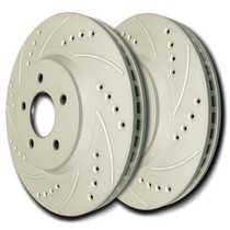 88-93 Buick Regal, 88-93 Oldsmobile Cutlass Supreme, 88-93 Pontiac Grand Prix, 90-94 Chevrolet Lumina SP Performance Brake Rotors - Drilled & Slotted ZRC (Rear)