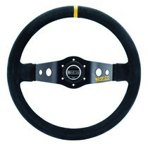 All Cars (Universal), All Jeeps (Universal), All Muscle Cars (Universal), All SUVs (Universal), All Trucks (Universal), All Vans (Universal) Sparco 215 Steering Wheel - Suede (Black)