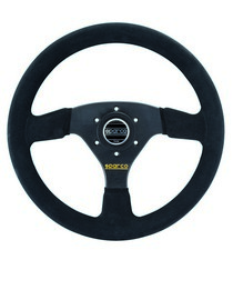 All Cars (Universal), All Jeeps (Universal), All Muscle Cars (Universal), All SUVs (Universal), All Trucks (Universal), All Vans (Universal) Sparco 323 Steering Wheel - Suede (Black)