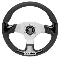All Cars (Universal), All Jeeps (Universal), All Muscle Cars (Universal), All SUVs (Universal), All Trucks (Universal), All Vans (Universal) Sparco P Steering Wheel - 222  (Silver)