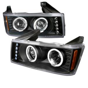 04-12 Chevrolet COLORADO HALO LED PROJECTOR BLACK, 04-12 GMC CANYON HALO LED PROJECTOR BLACK Spec D LED Halo Projector Headlights (Black)