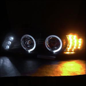 2001-2003 BMW E39 5-Series Models Only;;(Does Not Fit With OE Xenon Headlights Models) Spec D Dual Halo LED Projector Headlights