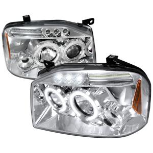 01-04 NISSAN FRONTIER HALO LED PROJECTOR CHROME Spec D LED Halo Projector Headlights (Chrome)