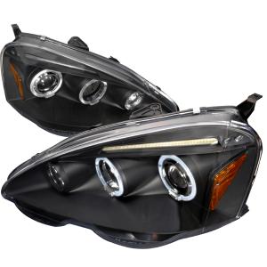 02-04 ACURA RSX HALO LED PROJECTOR BLACK Spec D LED Halo Projector Headlights (Black)