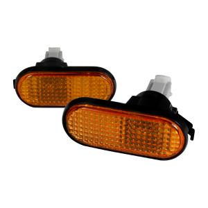 92-95 HONDA CIVIC FLAT SIDE MARKER Spec D Side Marker Lights - Flat Type (Clear/Amber)