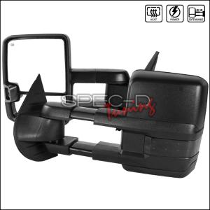 2007-2013 Chevrolet Silverado Spec D Glossy Black 07-13 Cv Slvd Towing Mirror