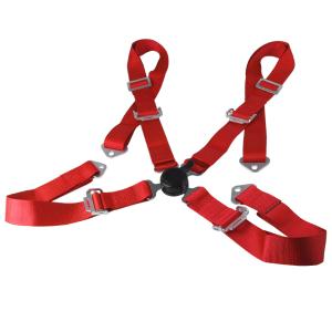 All Jeeps (Universal), All Vehicles (Universal) Spec D 4 Point Harness Cam Lock Seat Belt - Red