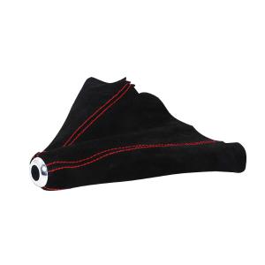 All Jeeps (Universal), All Vehicles (Universal) Spec D Suede Shift Boot - Black with Red Stitching