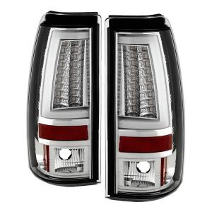 Chevy Silverado 1500/2500 03-06 ( Does Not Fit Stepside ) Version 2 LED Tail Lights - Chrome