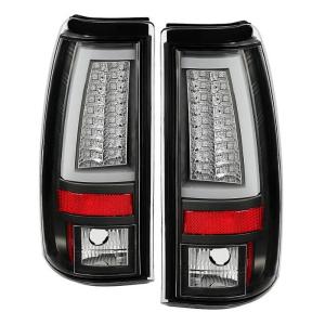 Chevy Silverado 1500/2500 99-02 (Not Fit Stepside), GMC Sierra 1500/2500/3500 99-03 Version 2 LED Tail Lights - Black