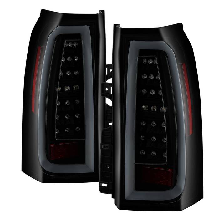    Chevy Tahoe / Suburban  15-19 light bar LED Tail Lights - Black Smoke Spyder Auto Tail Lights