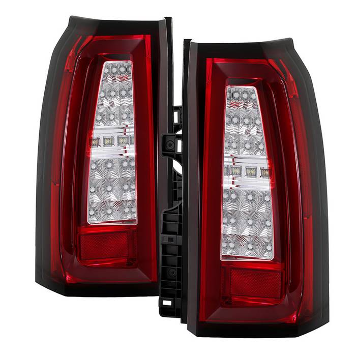    Chevy Tahoe / Suburban  15-19 light bar LED Tail Lights - Red Clear Spyder Auto Tail Lights
