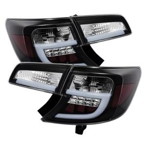 12-14 Toyota Camry Spyder Tail Lights - Black, Light Bar LED