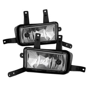 15-17 Chevrolet Suburban Spyder Fog Lights with Chrome trim Cover and Switch - Clear, OEM