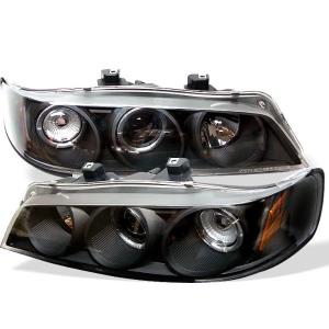 94-97 Honda Accord Spyder Halo Projector Headlights - Black (1 Piece)