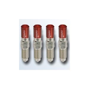 All ATVs (Universal), All Cars (Universal), All Jeeps (Universal), All Motorcycles (Universal), All Muscle Cars (Universal), All SUVs (Universal), All Trucks (Universal), All Vans (Universal), Fab Shop (Universal) Stahlbus Bleeder Valves with Red Dust Caps - Steel (M10x1.25x20mm) 