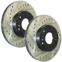1985-2002 Nissan 720 & D21 Pickup Hardbody - 4Wd, 1985-2002 Nissan Frontier, 1985-2002 Nissan Pathfinder StopTech Drilled and Slotted Rotor - Front Left