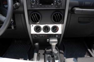 2007-2010 Jeep Wrangler T-Rex T1 Series Interior Dash Trim - Climate Control Panel