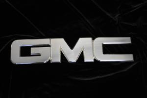  2011-2012 GMC Sierra;; 2011 GMC Sierra Denali;; 2007-2012 GMC Sierra Heavy Duty T-Rex Billet GMC Emblem - Polished