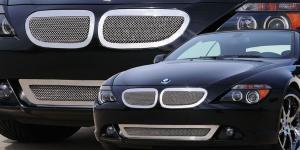 2004-2011 BMW 6 Series Coupe T-Rex Upper Class Polished Stainless Mesh Grille With Formed Mesh Center - 2 Piece