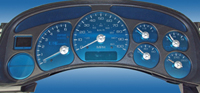 01-03 Ford Expedition, 01-03 Ford F150 US Speedo Gauge Faces - Aqua Edition