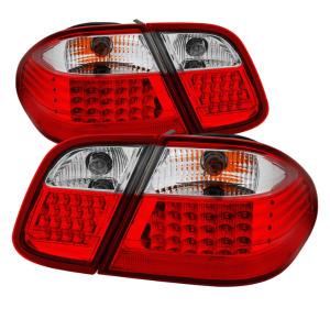 Mercedes Benz W208 CLK 98-02 Xtune LED Tail Lights - Red Clear