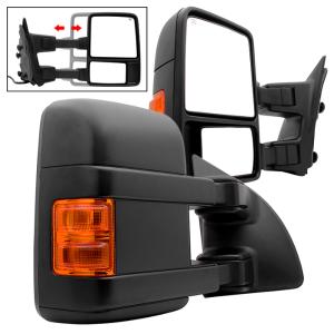 Ford F250 Superduty 99-07, Ford F350 Superduty 99-07 Xtune G2 POWER Heated Amber LED Signal Telescoping Mirrors - Pair - G2