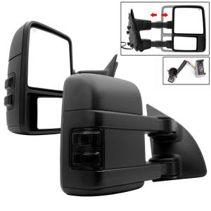 Ford F250 Superduty 99-07, Ford F350 Superduty 99-07 Xtune G2 POWER Heated Smoke LED Signal Telescoping Mirrors - L&R G2