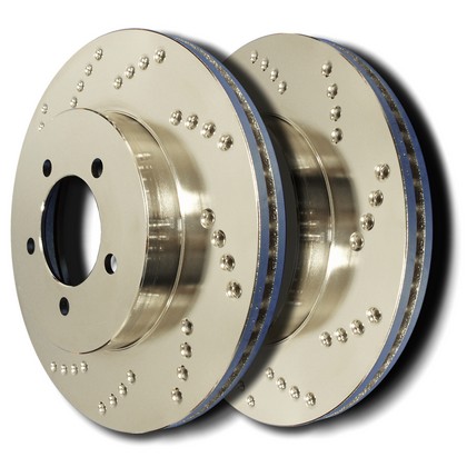 SP Performance Brake Rotors - Cross-Drilled Plated (Rear)