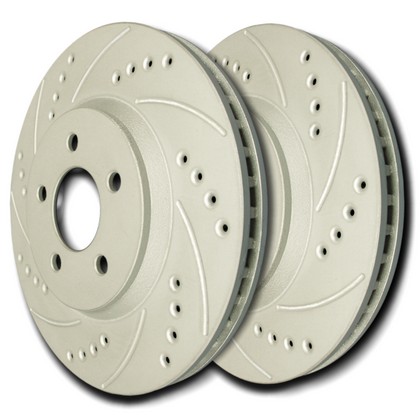 SP Performance Brake Rotors - Drilled & Slotted ZRC (Rear)