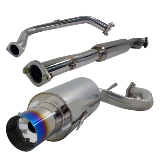 Spec D N1 Style Catback Exhaust with Burnt Tip (2.5
