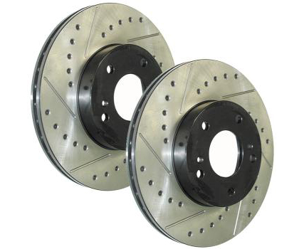 StopTech Drilled and Slotted Rotor - Front (L=Left, R=Right)