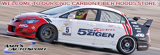 Welcome to the Honda Civic Carbon Fiber Hoods Center at Andy's Auto Sport