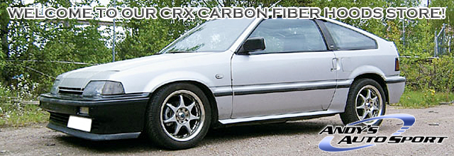 Carbon fiber hood for honda crx #4