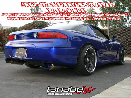 Revel Medallion Touring-S Exhaust System -- Dual Muffler, Single Wall Blue Tip, Includes Baffle/Silencer