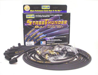 Taylor Streethunder Spark Plug Wires - 8mm Custom 8 Cyl Black