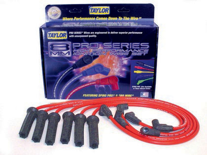 Taylor Spiro-Pro Spark Plug Wires - 8mm Custom 8 Cyl Red