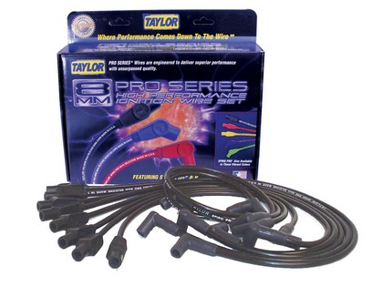 Taylor Spiro-Pro Spark Plug Wires - 8mm Custom 6 Cyl Black