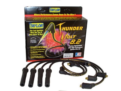 Taylor Thundervolt Spark Plug Wires - 8.2mm Custom 6 Cyl Black