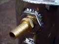 surge tank - close up of the brass fittings
