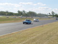 racing down the straight