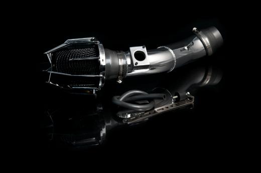 Weapon R Air Intake - Polished Chrome Cage w, Black Foam Filter