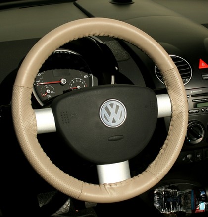 Wheelskins Steering Wheel Cover - EuroPerf, Perforated Sides (Sand)