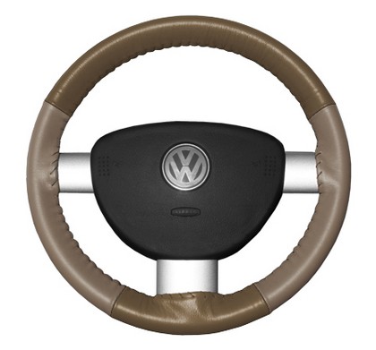 Wheelskins Steering Wheel Cover - Eurotone (Oak Top / Sand Sides)