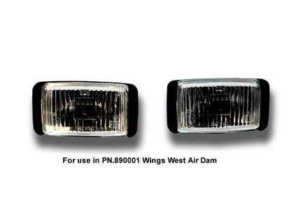 Wings West Aluminum Billet Grille Halogen Headlight Set - 3 Piece