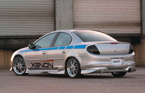 2003-9999 Dodge Neon Xenon Body Kit - Rear Valance w/ Optional Dual Exhaust