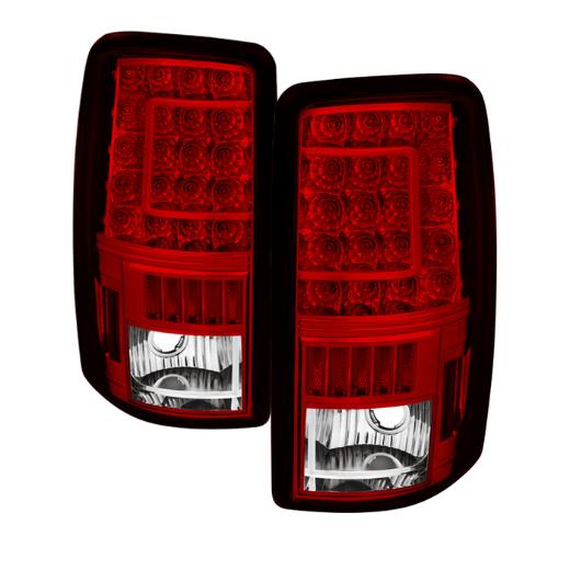 Xtune Version 2 C Shape LED Tail Lights - Red Clear