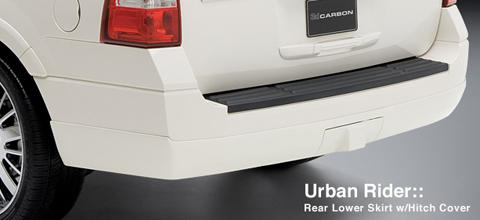 3D Carbon Urban Rider Rear Lower Skirt w/Hitch Cover (Urethane)